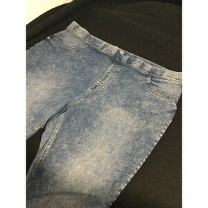 Terra & Sky Women's Plus Size Denim Jeggings‎ Pull On Acid Wash 3X (24W-26W)